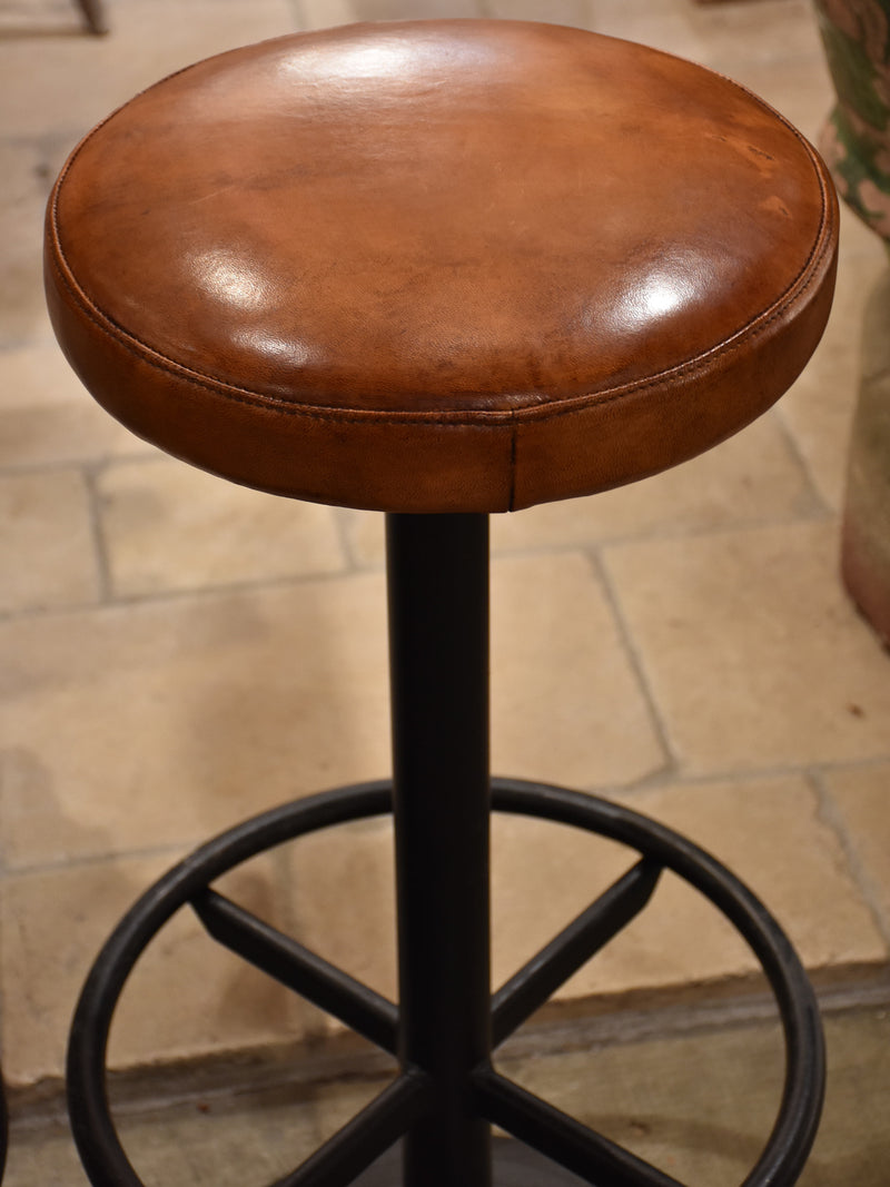 Set of leather barstools with footrest – 1960’s