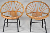 Pair of 1960s Esquerré basket children's armchairs
