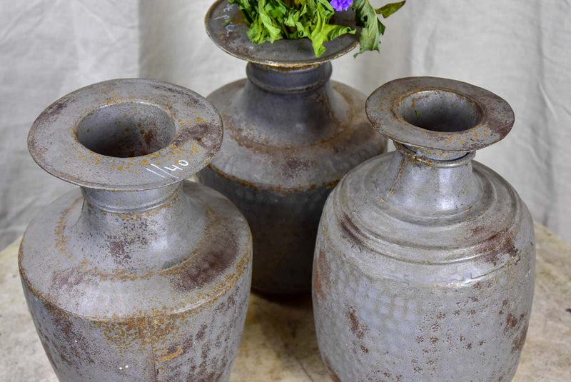 Three antique milk / water jugs from India