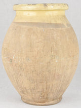 Small 19th century Biot jar with yellow glaze 20½"