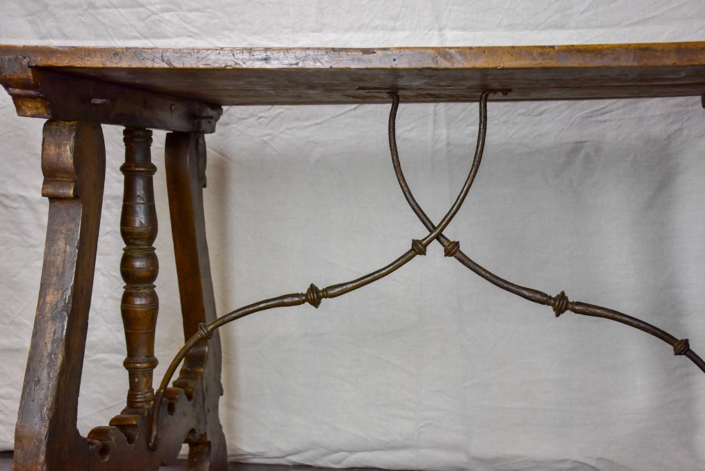 Late 17th Spanish walnut console / writing table 32¾" x 49½"