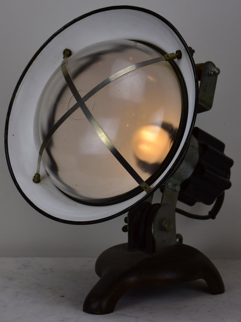 Large industrial French lamp - black