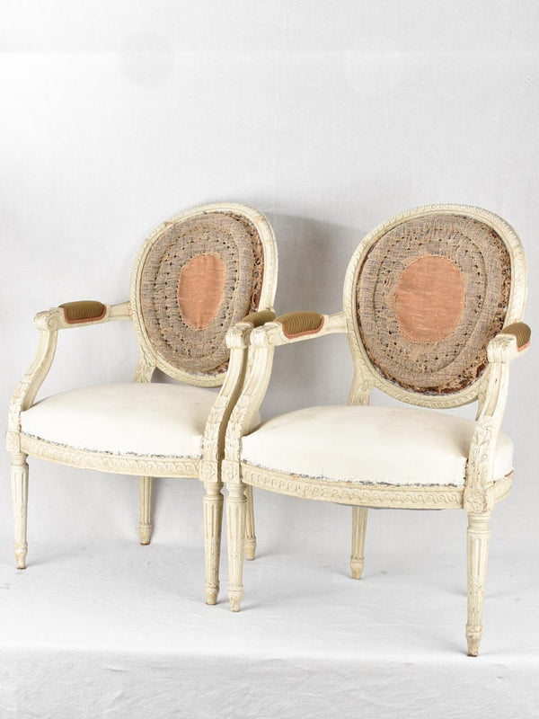Pair of rustic 19th century French armchairs