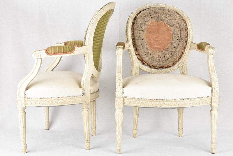 Pair of rustic 19th century French armchairs