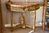 Antique Louis XVI console table with marble top