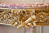 Antique Louis XVI console table with marble top