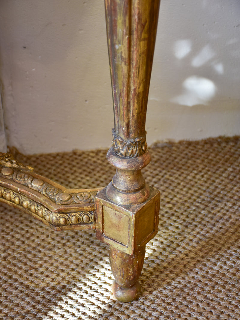 Antique Louis XVI console table with marble top
