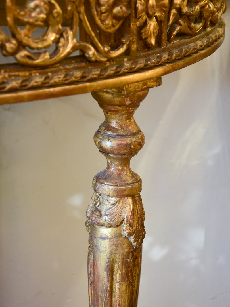 Antique Louis XVI console table with marble top