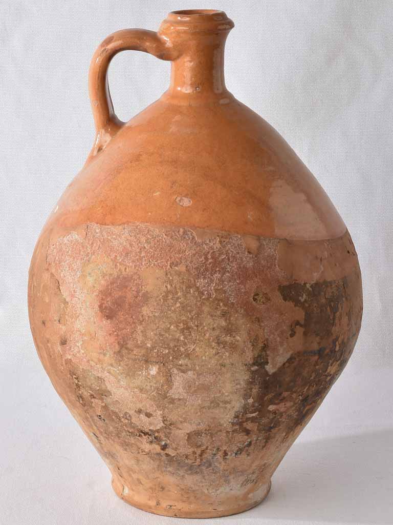 Very large oil pitcher w/ small spout 16½"
