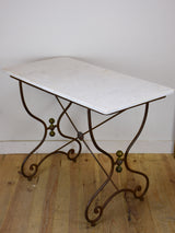 Rectangular French marble bistro table