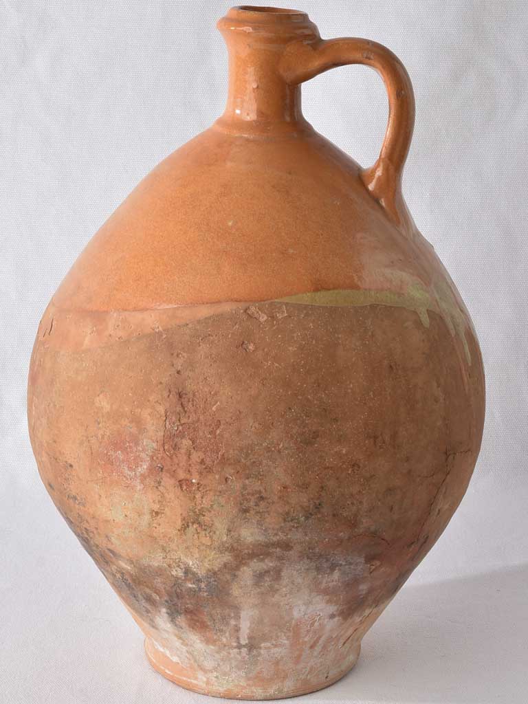 Very large oil pitcher w/ small spout 16½"