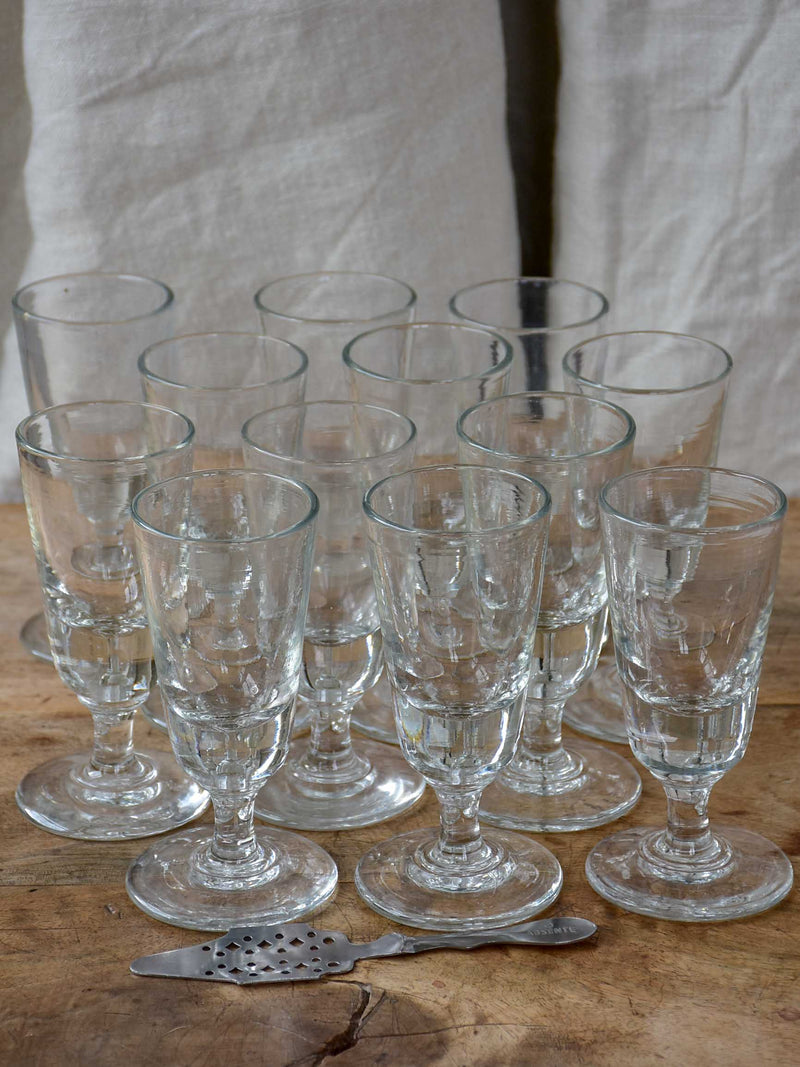 Timeless antique French absinthe glasses