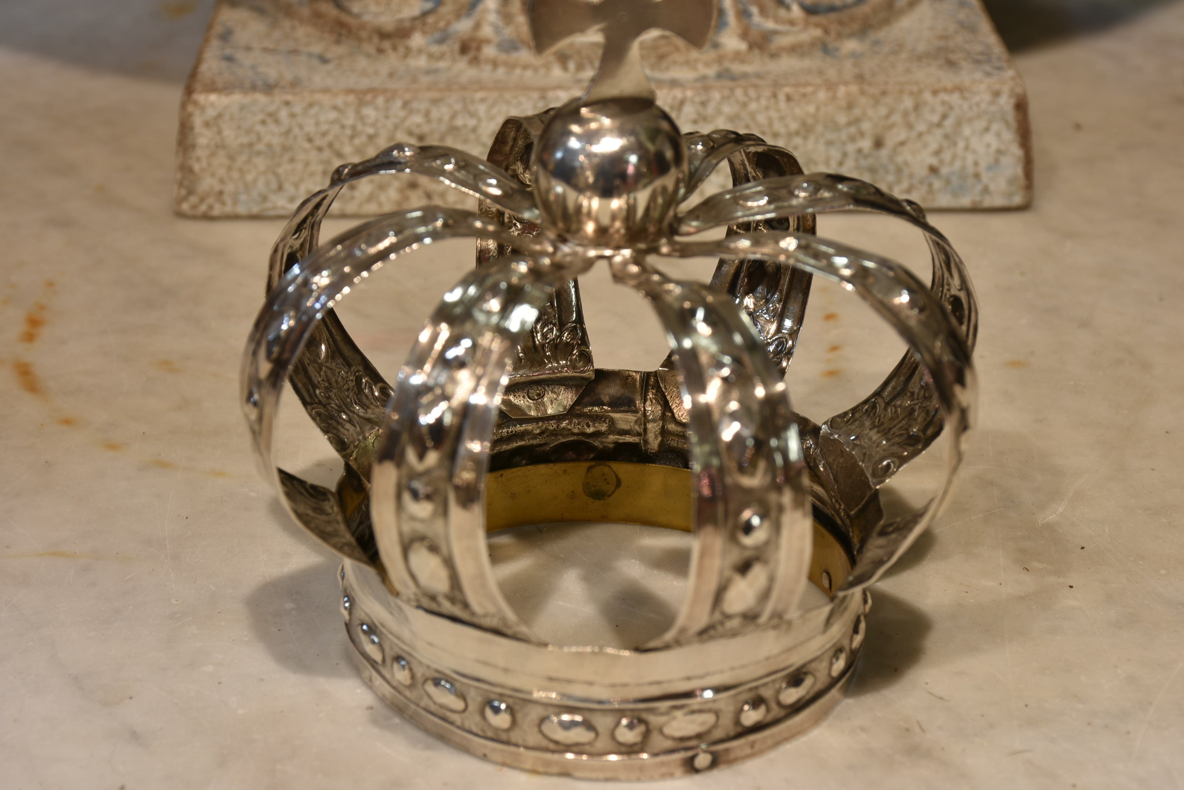Petite French saints crown – silver plated