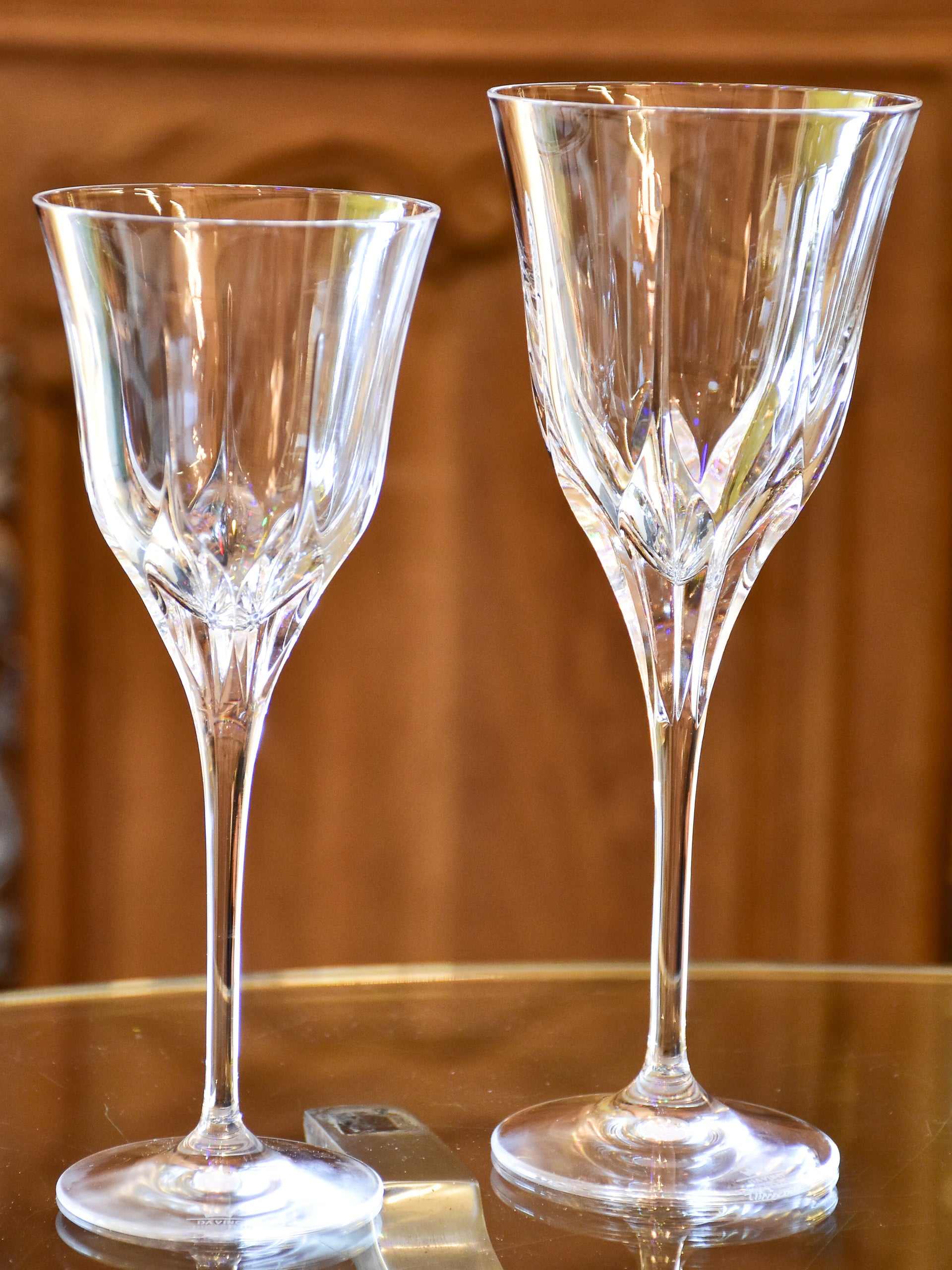 Vintage Italian crystal wine glasses Set of 8 water glasses