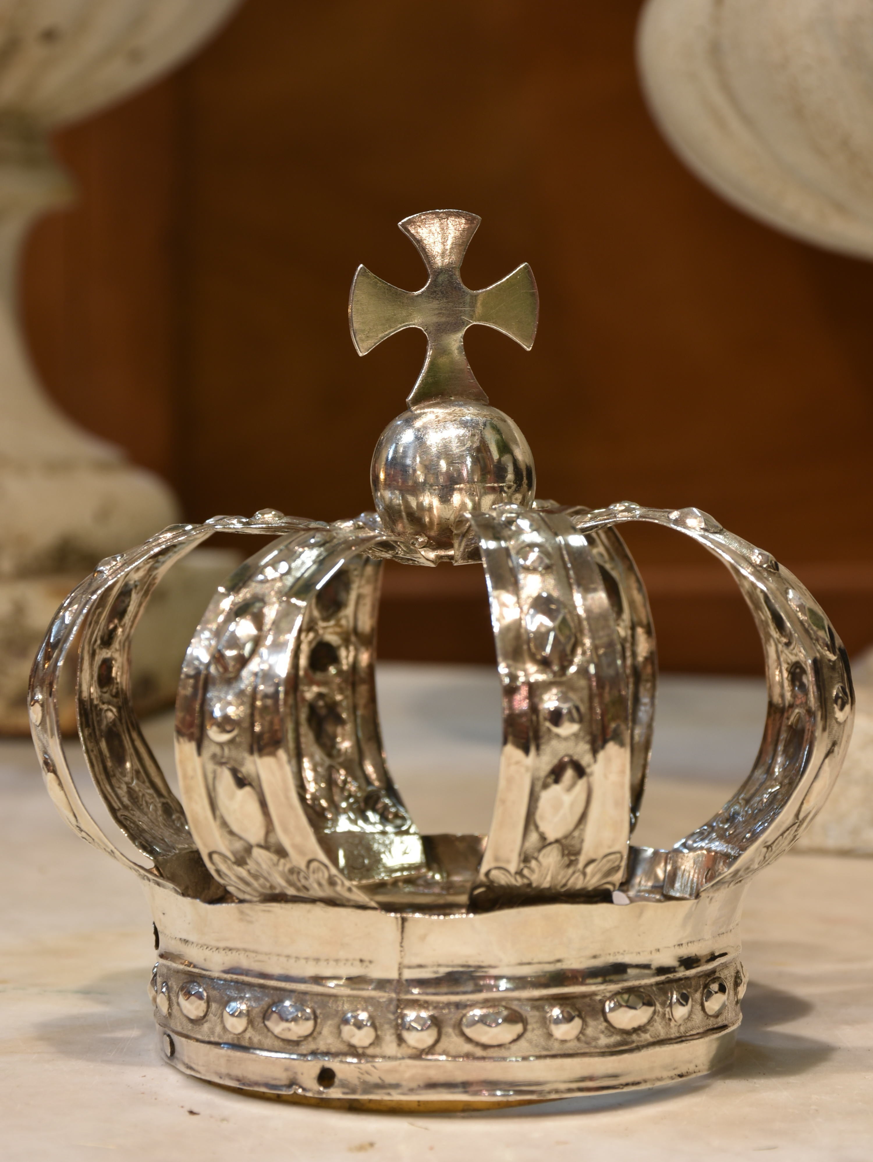 Petite French saints crown – silver plated