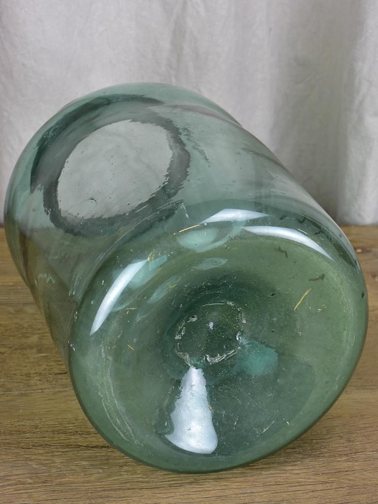 Very large blown glass preserving jar - double lip 17¼"
