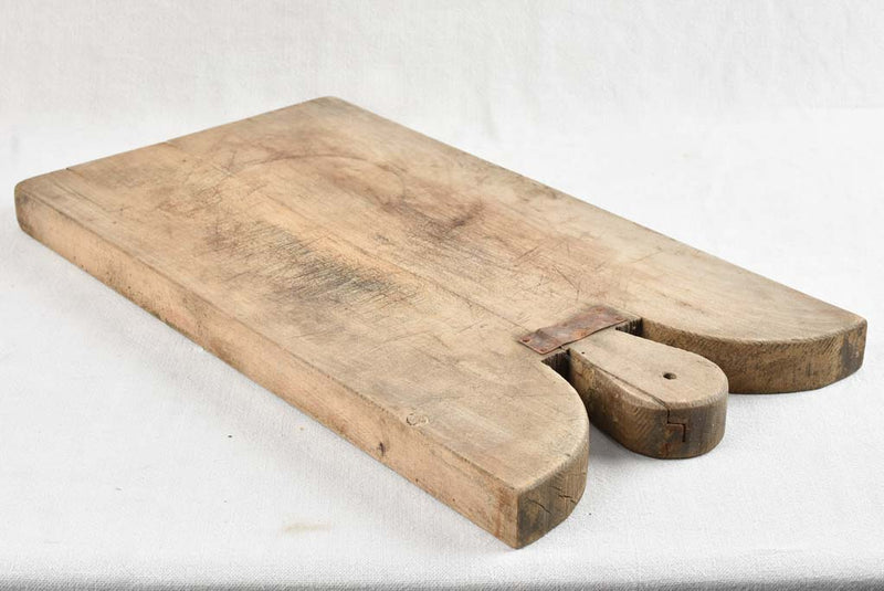 Large antique French cutting board - beechwood - 22"