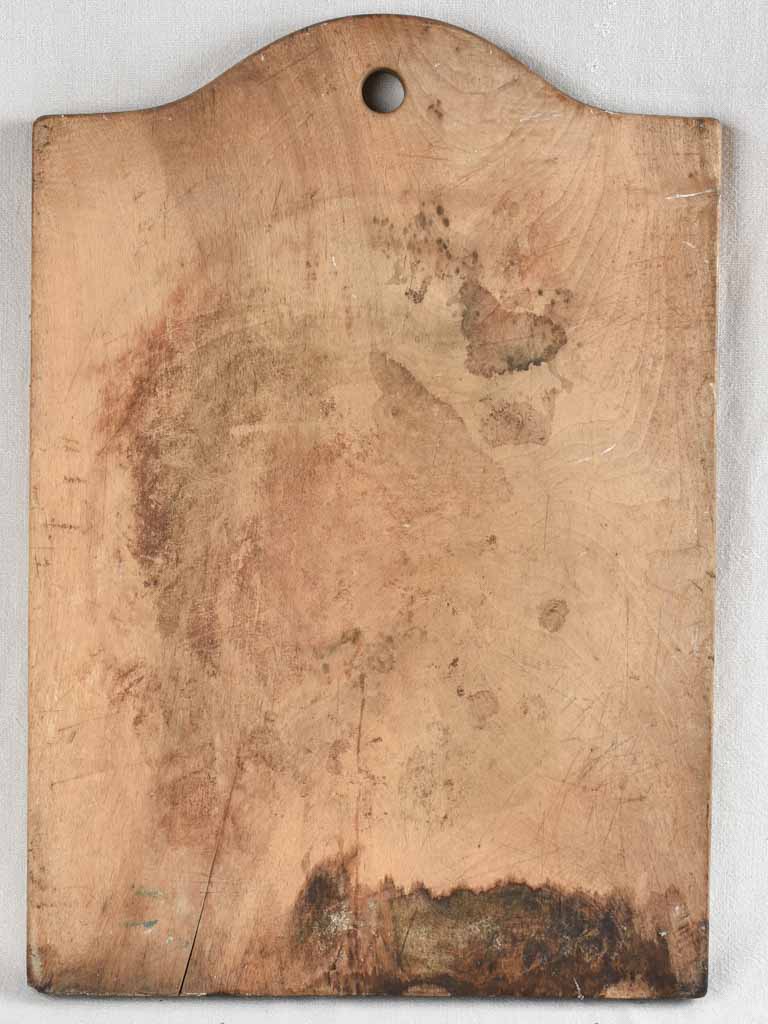 Large antique French cutting board - rounded - 25½"