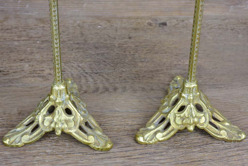Pair of adjustable antique French hat stands