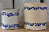 Antique French stoneware pots - flour and coffee