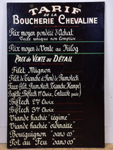 French sign from a butcher's shop 23 ½'' x 35 ½''