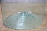 Very large antique French preserving jar - blue / clear 17¾"