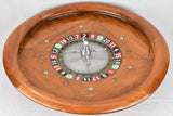 Antique mahogany 24 pocket roulette wheel casino size 33½"