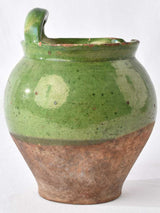 Carry pot w/ green glaze 8¾"
