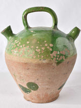 3 gargoulettes w/ green glaze - Beziers 13"