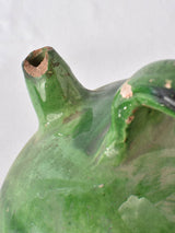 3 gargoulettes w/ green glaze - Beziers 13"