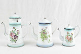 Collection of enamelware - 5 pieces - coffee pots / tureen / candlestick