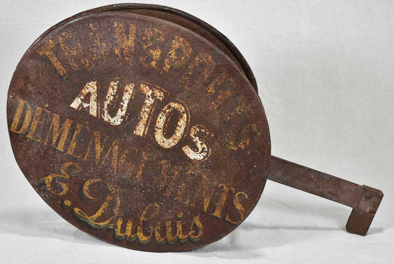 Antique French double sign - Autos 26¾"