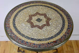 Antique French bistro table with granite top