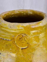 Antique French pot with fleur de lys maker's mark 18½"