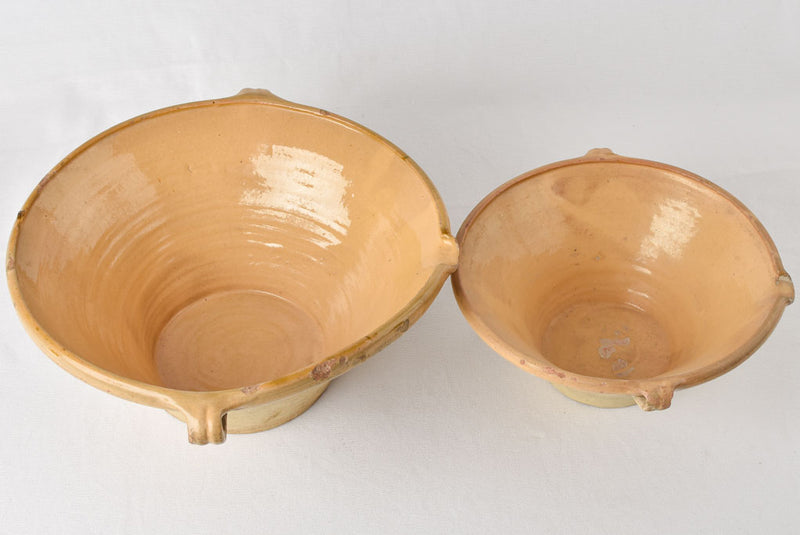 Yellow ceramic bowl for dish washing