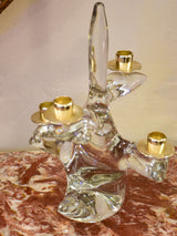 Schneider crystal candlestick - coral