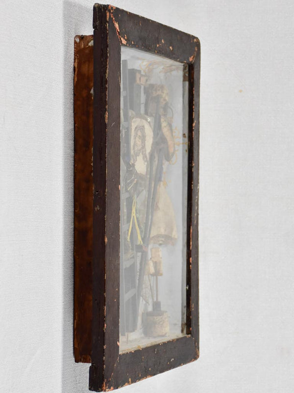19th-century Crucifix diorama - Holy Week 16½" x 20½"