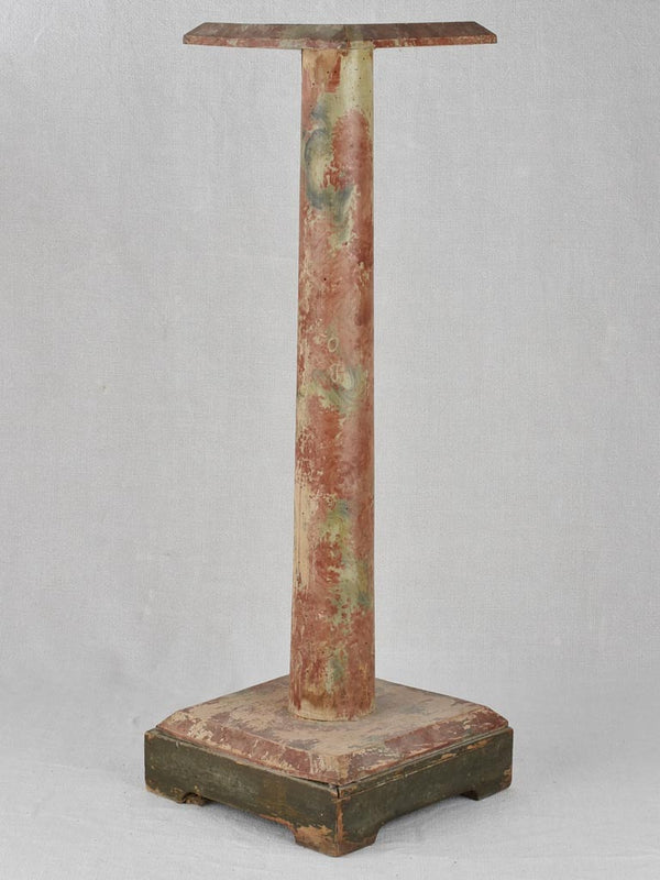 Antique French column pedestal 8¼" x 33¾"