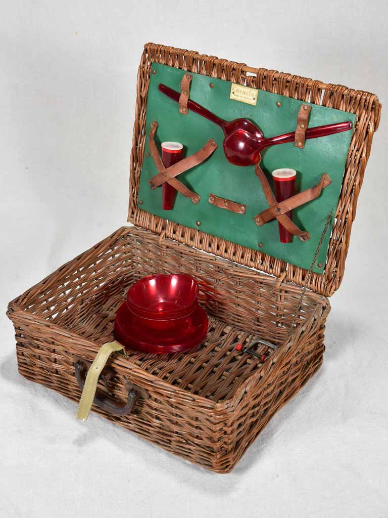 Antique English picnic basket