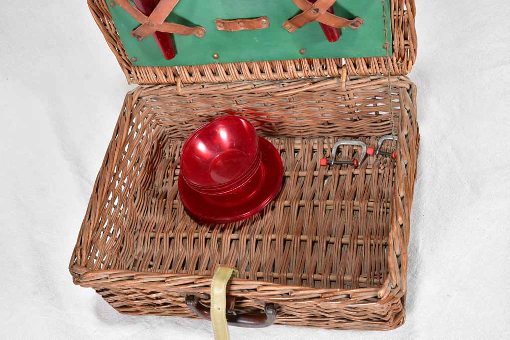 Antique English picnic basket