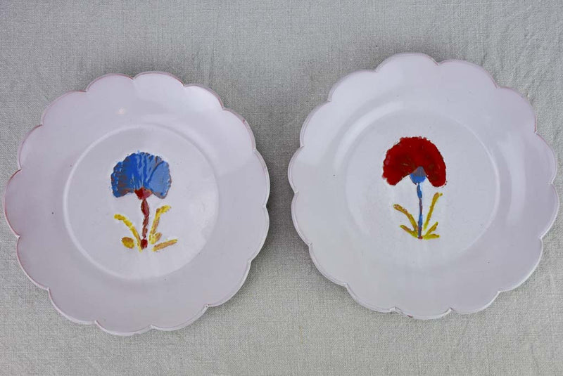 Artisanal Red & Blue Floral Plates