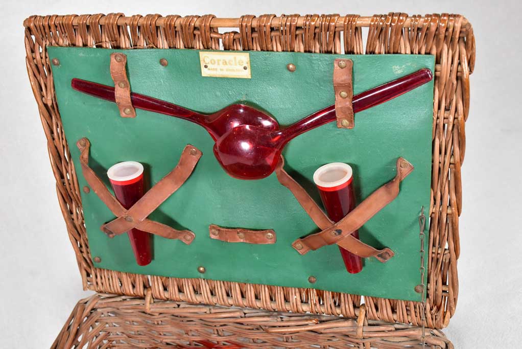 Antique English picnic basket