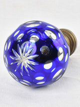 Rare brass-based crystal balustrade ball