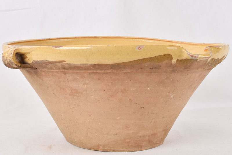 Functional aged Provence yellow bowl set