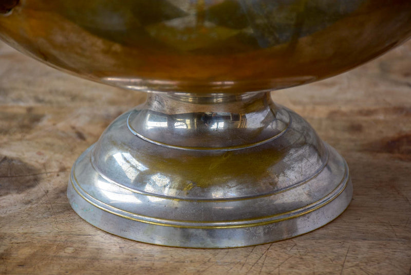 Antique French ice-bucket with lion's head handles
