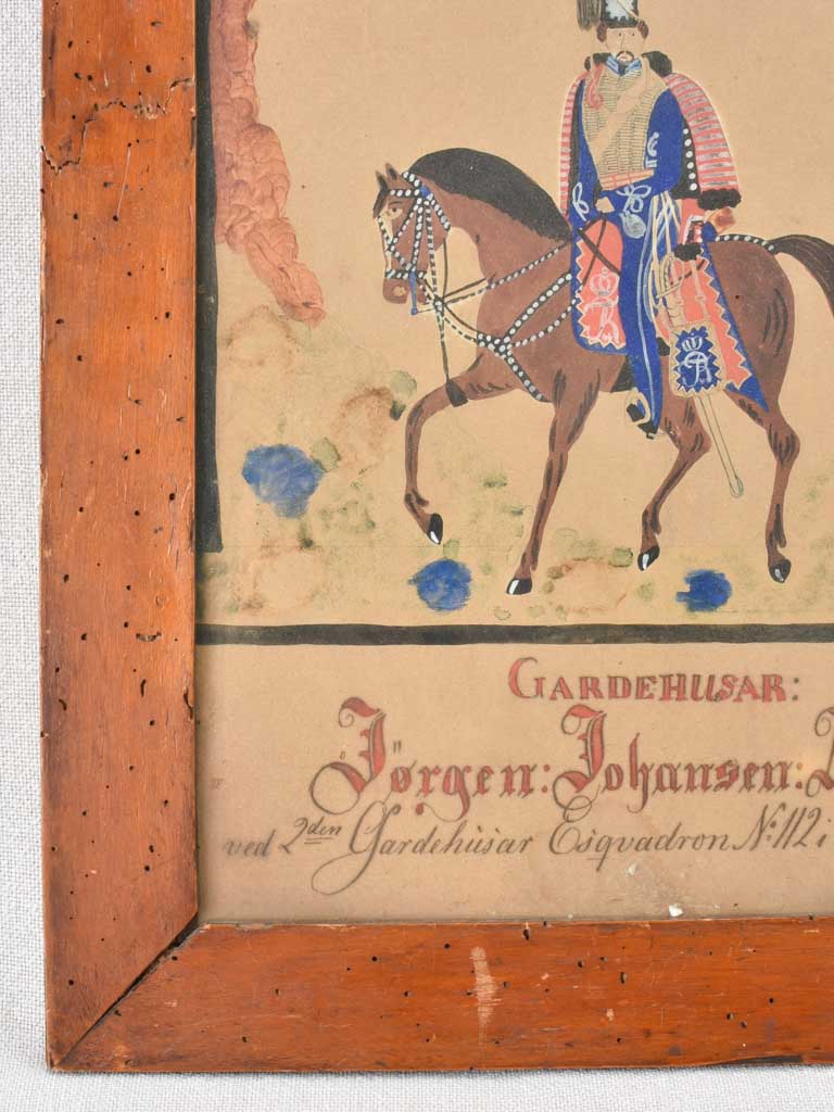 Timeless Danish cavalier Gouache painting