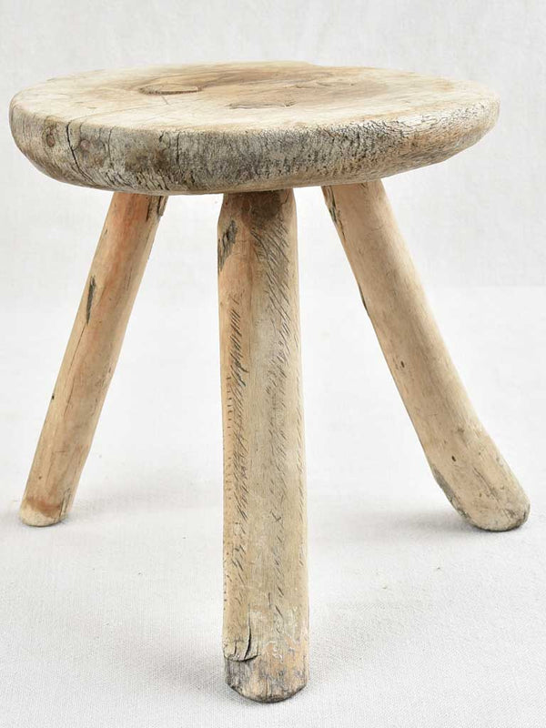 Primitive 3 legged wooden stool