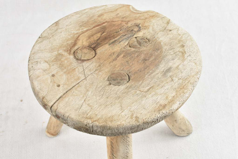 Primitive 3 legged wooden stool