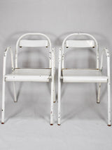 White Patina Finish Garden Chairs