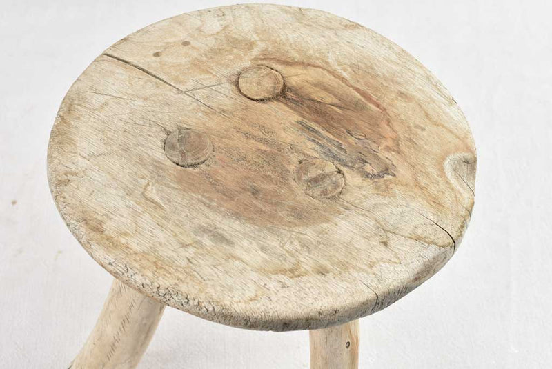 Primitive 3 legged wooden stool